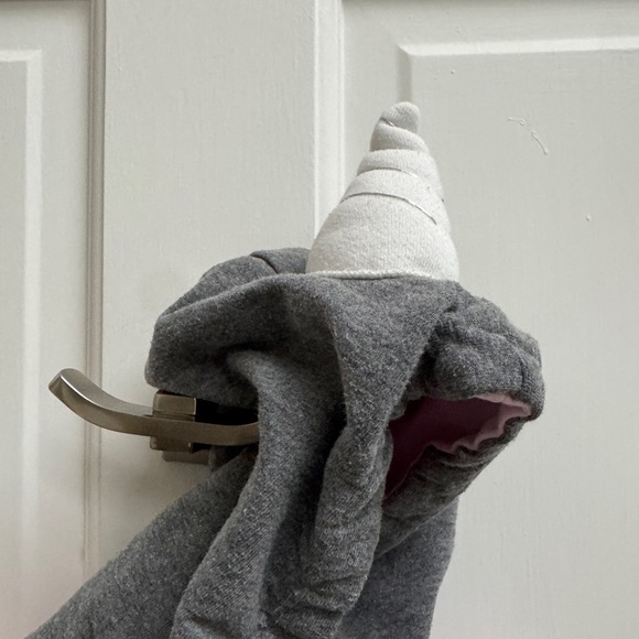 Doodle Pants 3T Pink & Gray Girls Narwhal Horn Hooded Sweatshirt - Picture 2 of 8